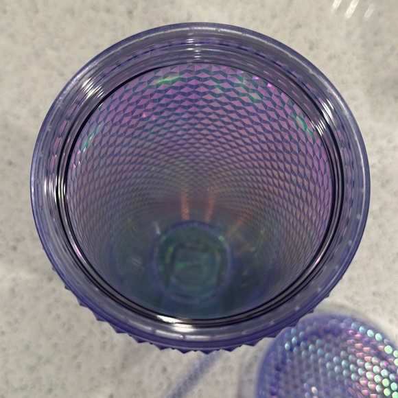 24oz blue and purple studded Starbucks tumbler. - Picture 3 of 7